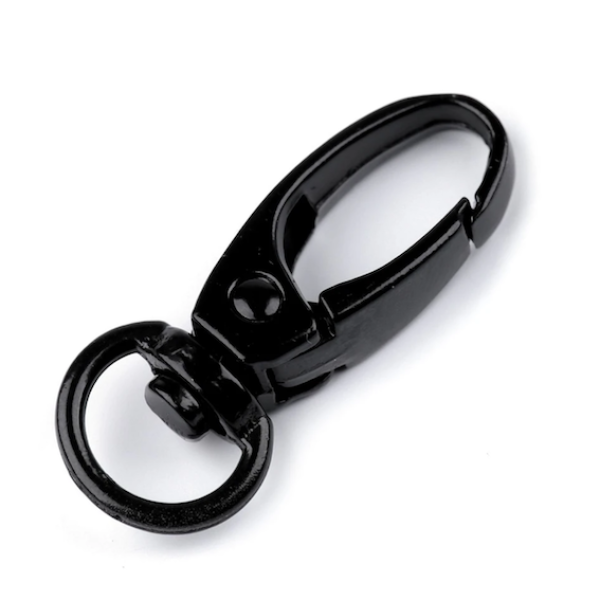 Taschenkarabiner für Kordel Schwarz - 10 mm